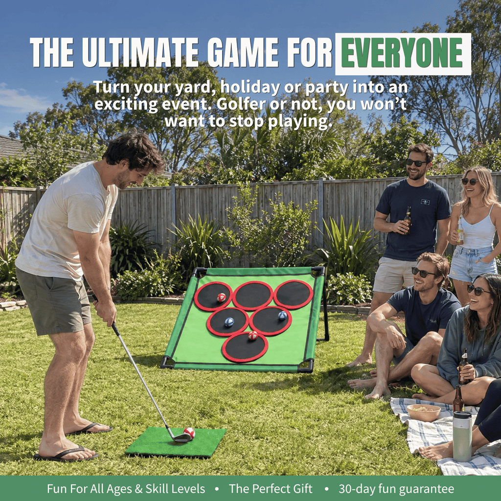 Foredays Chip Pong backyard golf game - the ultimate game for everyone