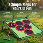 3 simple steps to set up and play Chip Pong golf chipping game