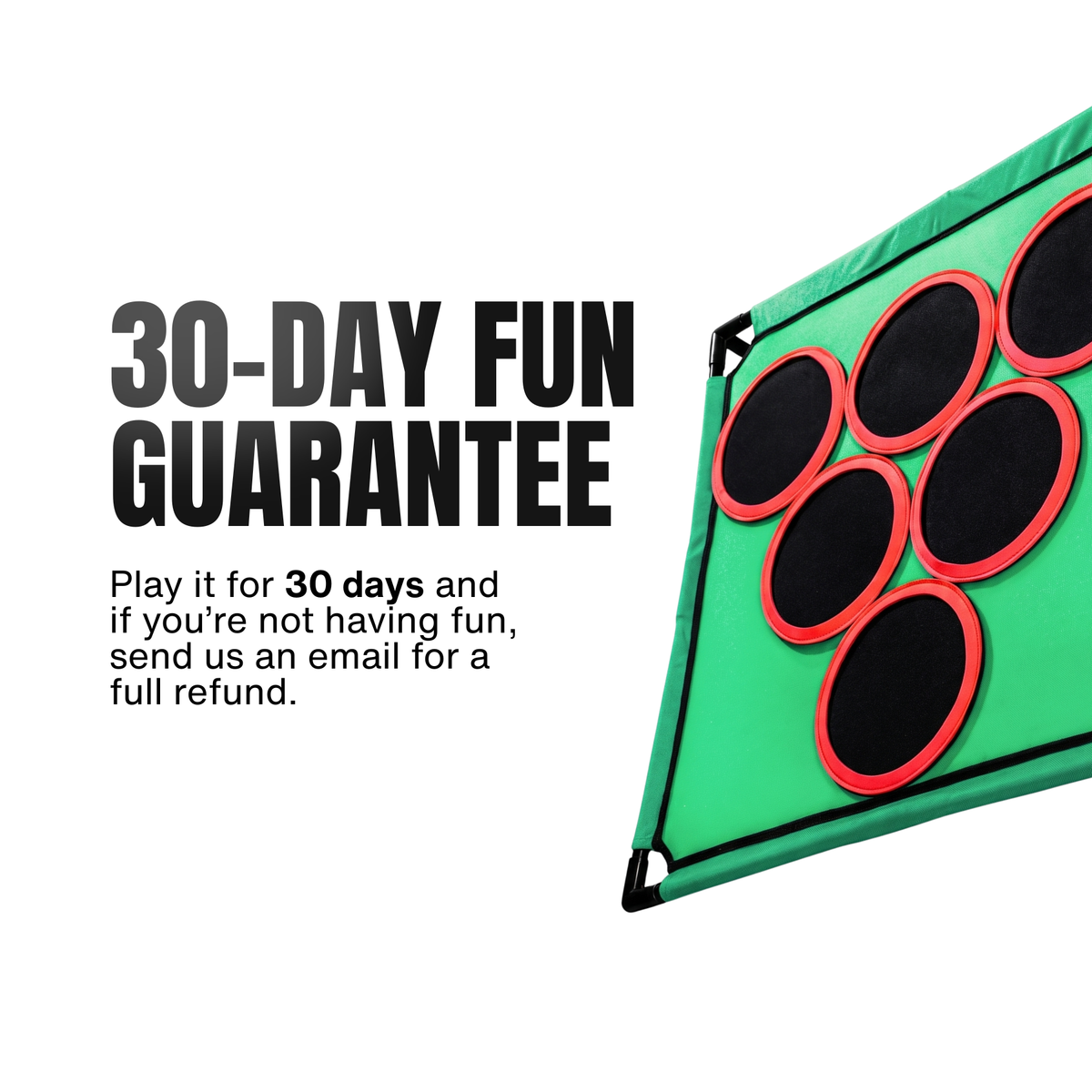 Chip Pong golf target game 30-day fun guarantee and refund policy